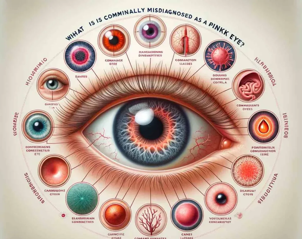 What is commonly misdiagnosed as pink eye?