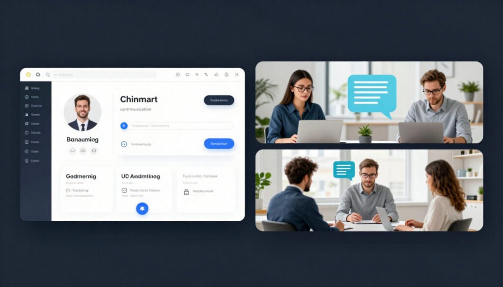 Employee communication software dashboard with real-time collaboration features