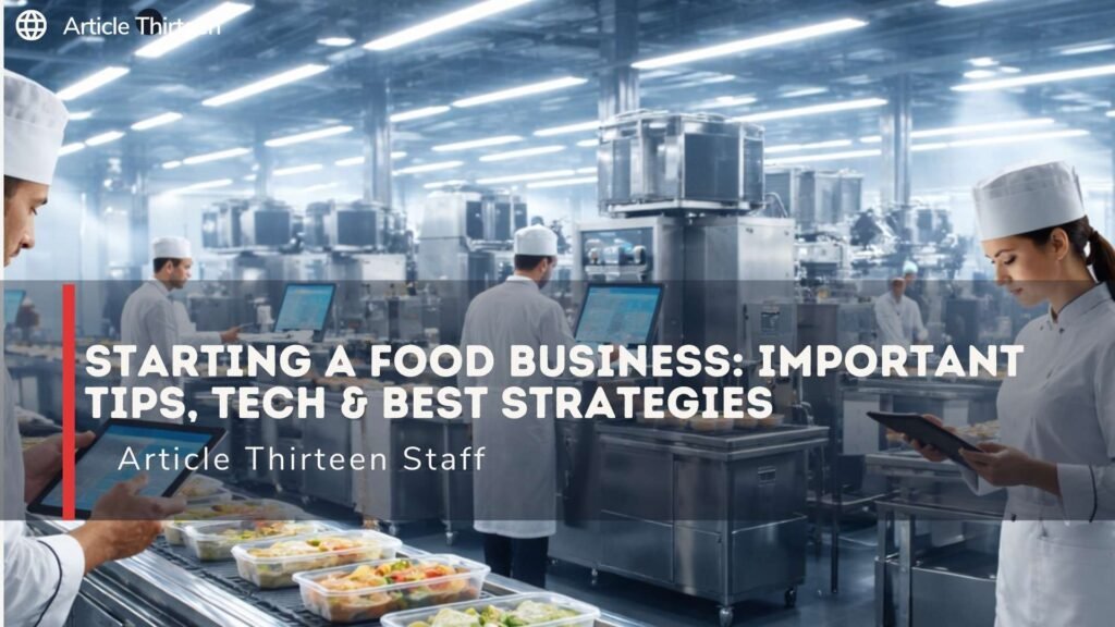 Modern food production facility with technology integration