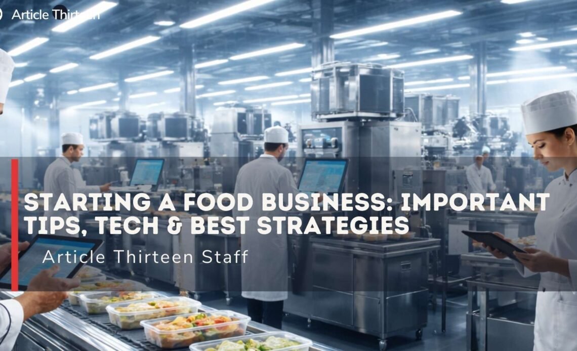 Modern food production facility with technology integration