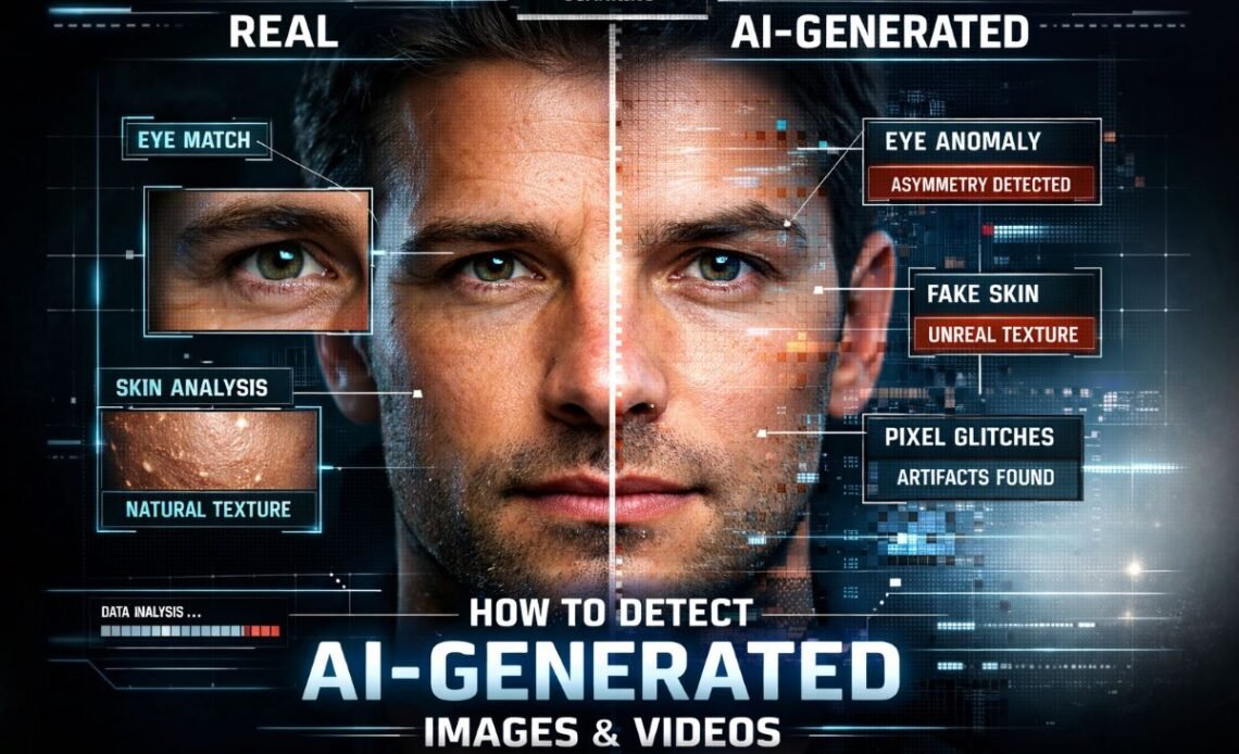 How to detect AI-generated images & videos with real vs fake comparison