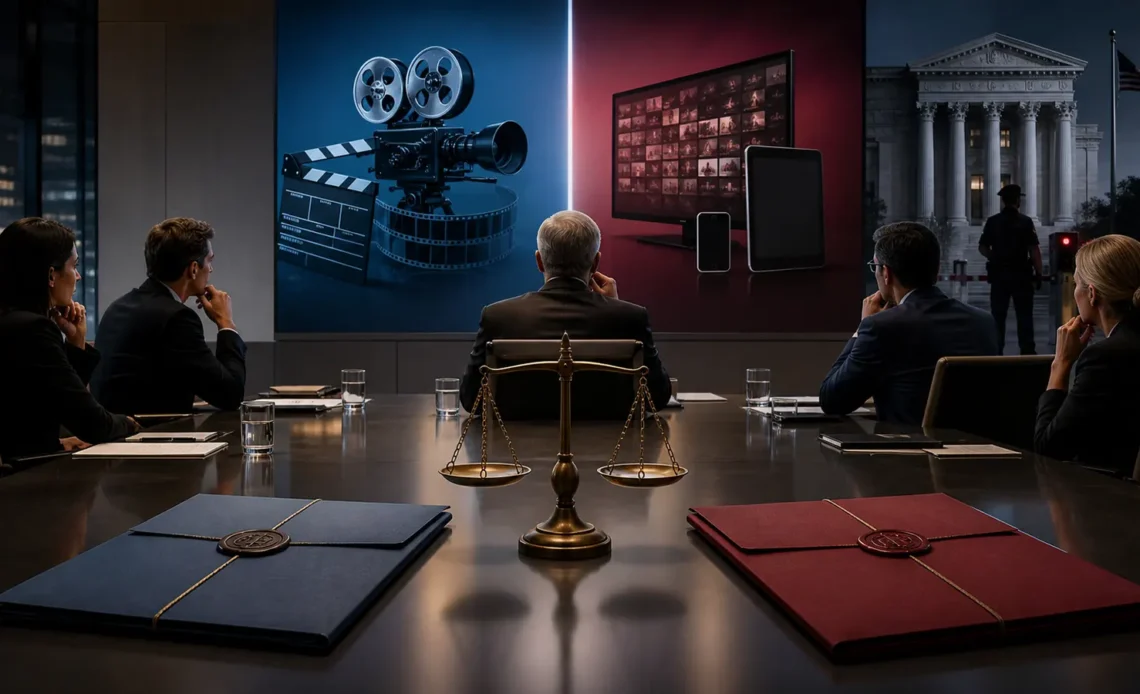 Board comparing two sealed acquisition proposals with media assets and a regulatory checkpoint